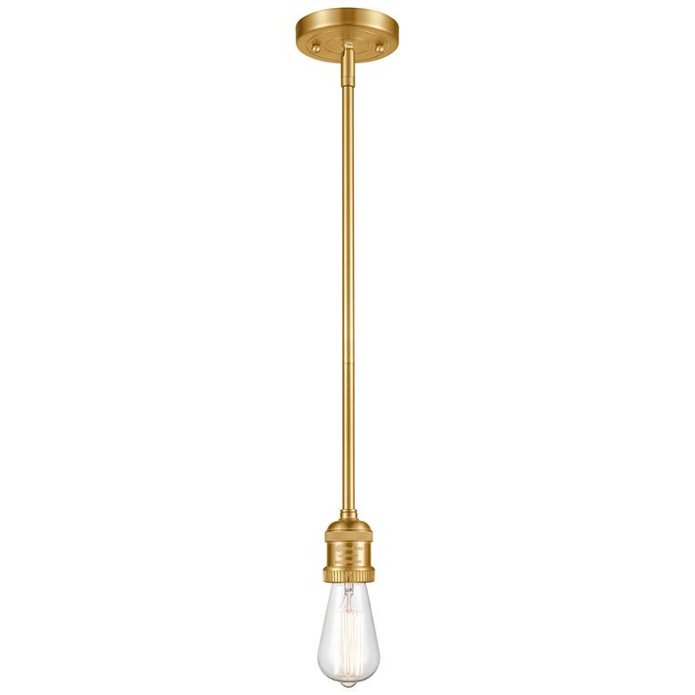 Image 1 Franklin Restoration Bare Bulb 2" LED Mini Pendant - Satin Gold Finish