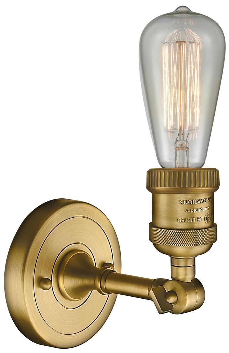 Image 2 Franklin Restoration Bare Bulb 5" LED Sconce - Brass Finish more views