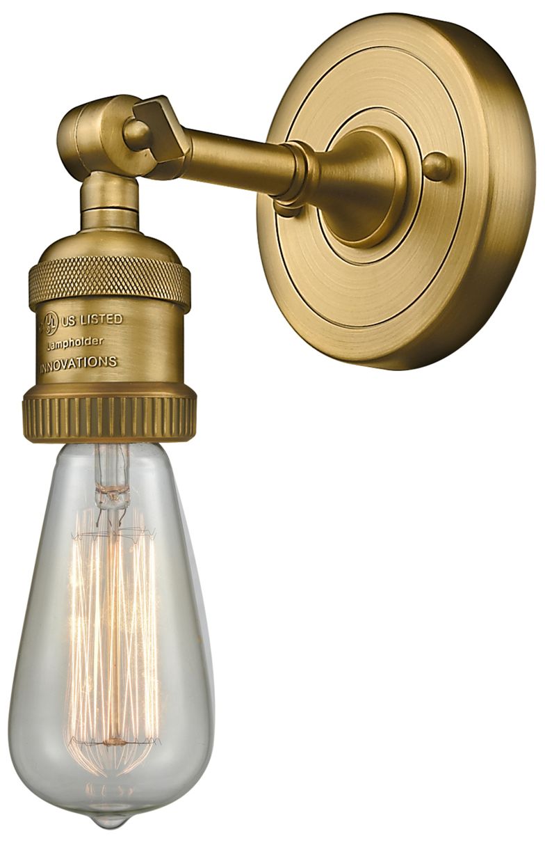 Image 3 Franklin Restoration Bare Bulb 5" LED Sconce - Brass Finish more views