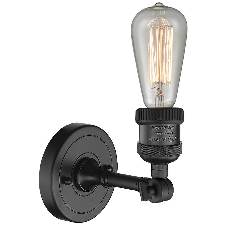 Image 1 Franklin Restoration Bare Bulb 5" LED Sconce - Matte Black Finish