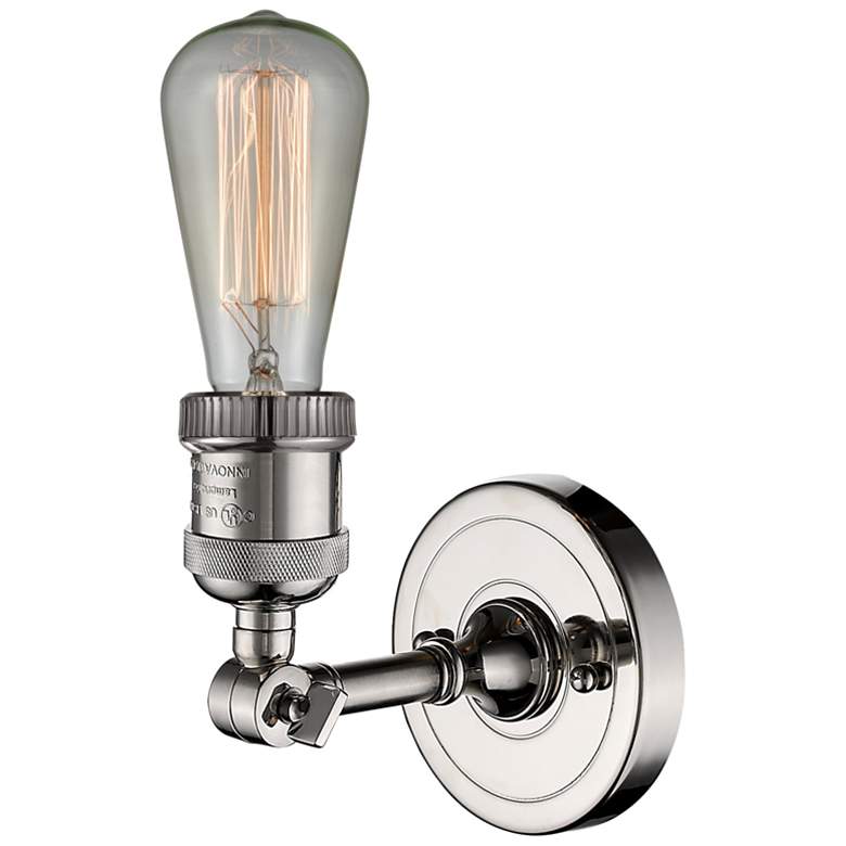 Image 1 Franklin Restoration Bare Bulb 5" LED Sconce - Nickel Finish