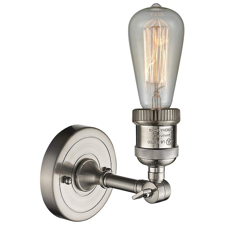 Image 1 Franklin Restoration Bare Bulb 5" LED Sconce - Nickel Finish