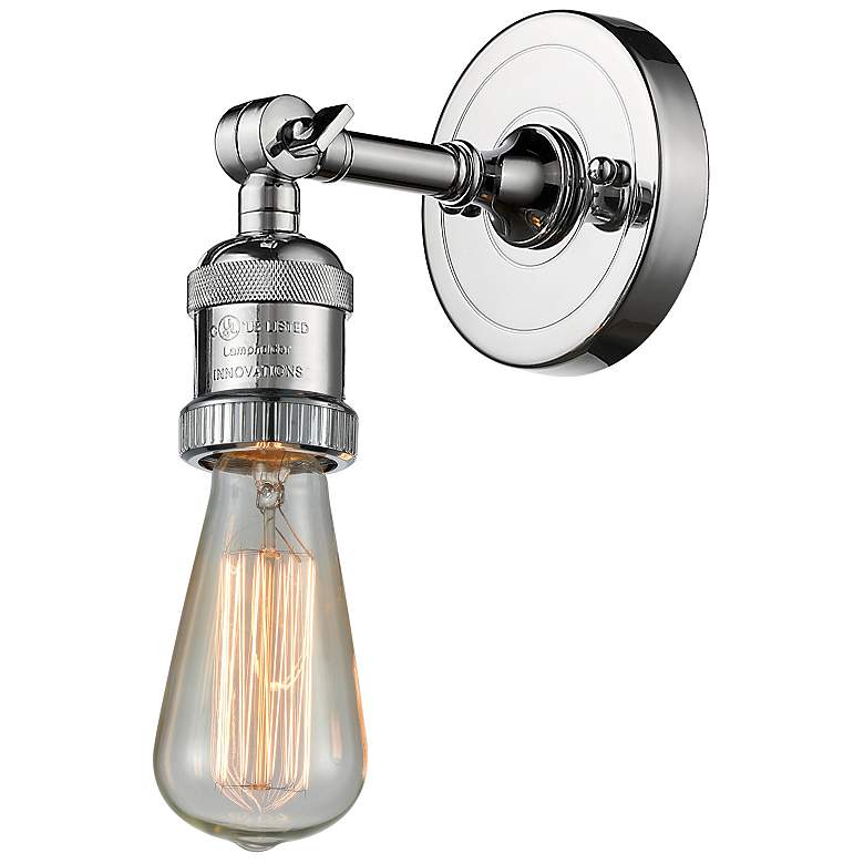 Image 1 Franklin Restoration Bare Bulb 5" Polished Chrome Sconce