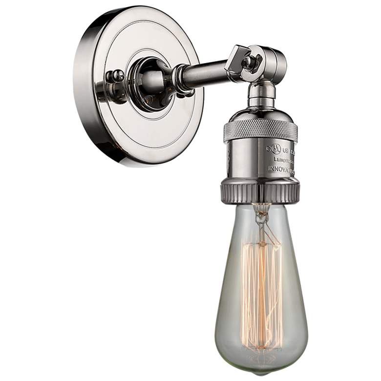 Image 1 Franklin Restoration Bare Bulb 5 inch Polished Nickel Sconce