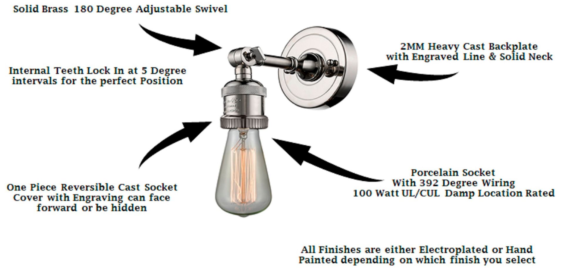 Image 5 Franklin Restoration Bare Bulb 5" Polished Nickel Sconce more views