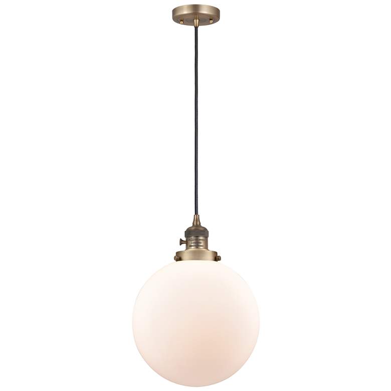Image 1 Franklin Restoration Beacon 10" Mini Pendant - Brushed Brass - Matte W