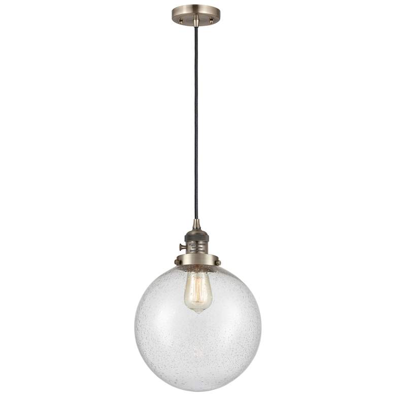 Image 1 Franklin Restoration Beacon 10" Mini Pendant - LED Bulb - Brass - Seed