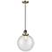 Franklin Restoration Beacon 10" Mini Pendant - LED Bulb - Brass - Seed