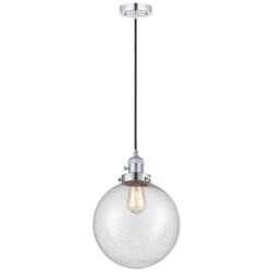Franklin Restoration Beacon 10" Mini Pendant - Polished Chrome - Seedy