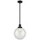 Franklin Restoration Beacon 10" LED Mini Pendant - Matte Black - Clear