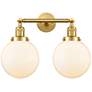 2_Franklin Restoration Beacon 14"H Satin Gold 2-Light Sconce