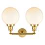 3_Franklin Restoration Beacon 14"H Satin Gold 2-Light Sconce more views