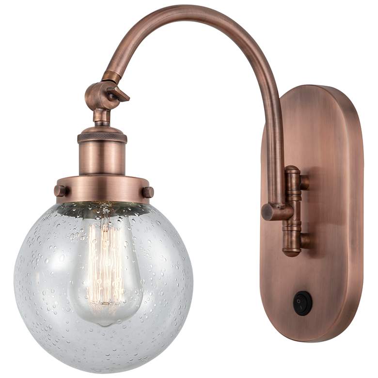 Image 1 Franklin Restoration Beacon 6" Incandescent Sconce - Copper - Seedy Sh