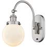 Franklin Restoration Beacon 6" Incandescent Sconce - Nickel - White Sh