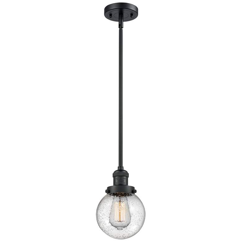 Image 1 Franklin Restoration Beacon 6" LED Mini Pendant - Matte Black - Seedy