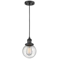 Franklin Restoration Beacon 6" LED Mini Pendant - Matte Black - Seedy