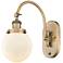 Franklin Restoration Beacon 6" LED Sconce - Brass Finish - White Shade
