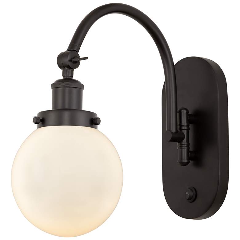 Image 1 Franklin Restoration Beacon 6" LED Sconce - Bronze Finish - White Shad