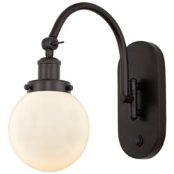 Franklin Restoration Beacon 6" LED Sconce - Bronze Finish - White Shad
