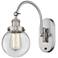 Franklin Restoration Beacon 6" LED Sconce - Nickel Finish - Clear Shad