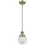 Franklin Restoration Beacon 6" Mini Pendant - Antique Brass - Clear