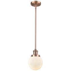Franklin Restoration Beacon 6" Mini Pendant - Antique Copper - Matte W