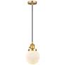Franklin Restoration Beacon 6" Mini Pendant - LED Bulb - Satin Gold -