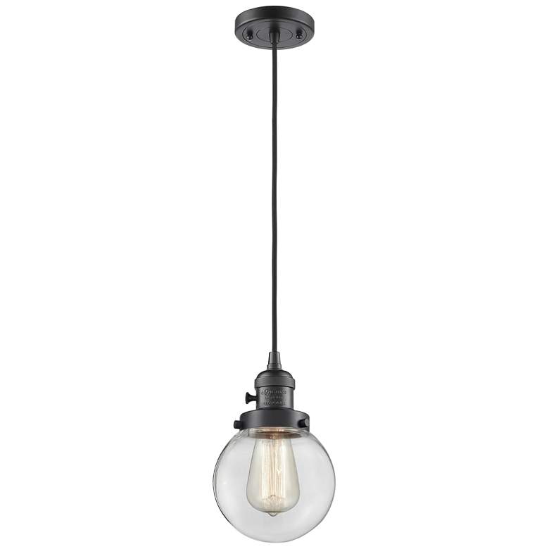 Image 1 Franklin Restoration Beacon 6" Mini Pendant - Oil Rubbed Bronze - Clea