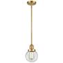 Franklin Restoration Beacon 6" Mini Pendant - Satin Gold - Clear