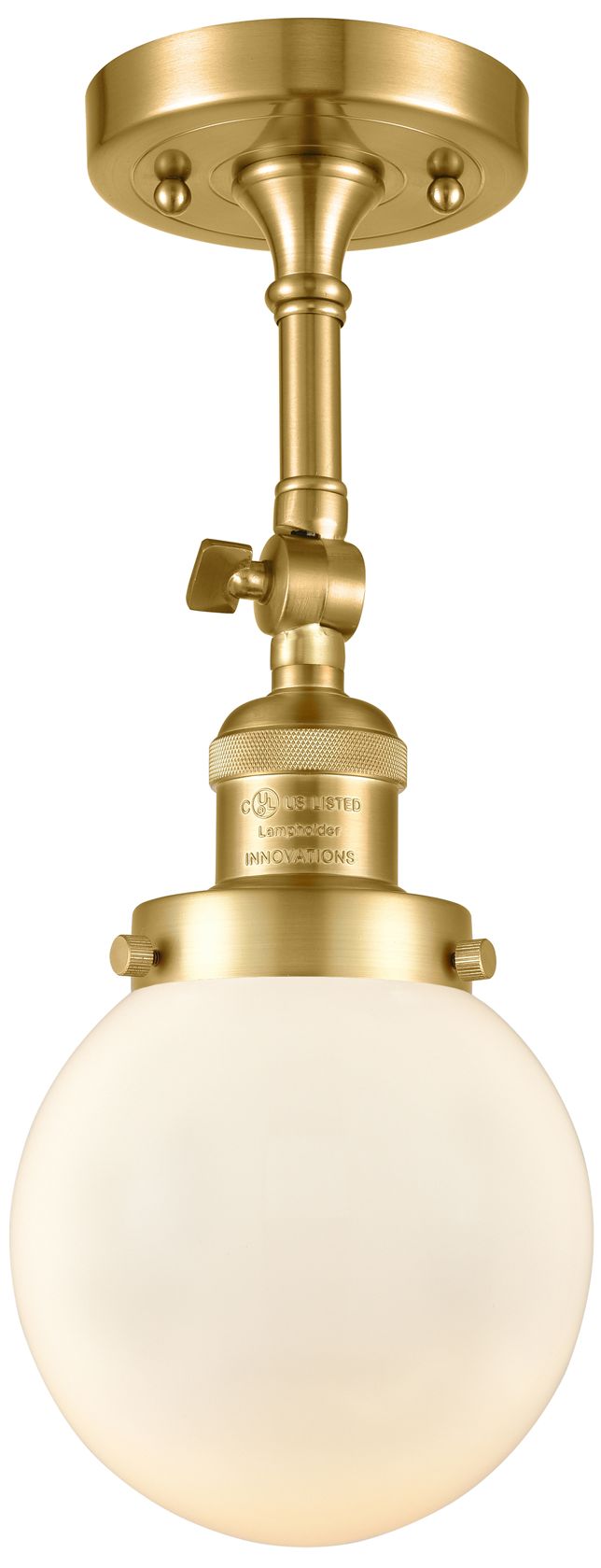 Image 4 Franklin Restoration Beacon 6" Satin Gold Sconce w/ Matte White Shade more views