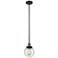 Franklin Restoration Beacon 6" LED Mini Pendant - Black Brass - Seedy