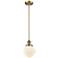 Franklin Restoration Beacon 6" LED Mini Pendant - Brass - Matte White