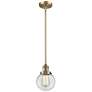 Franklin Restoration Beacon 6" LED Mini Pendant - Brushed Brass - Clear