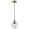Franklin Restoration Beacon 6" LED Mini Pendant - Brushed Brass - Clear