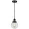 Franklin Restoration Beacon 6" LED Mini Pendant - Matte Black - Clear Shade