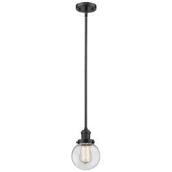 Franklin Restoration Beacon 6" LED Mini Pendant - Oil Rubbed Bronze - Clear