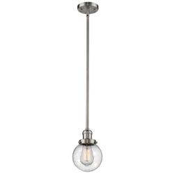 Franklin Restoration Beacon 6" Mini Pendant - Brushed Satin Nickel - Seedy