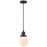 Franklin Restoration Beacon 6" Mini Pendant - Matte Black - Matte White