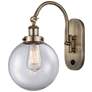 Franklin Restoration Beacon 8" Incandescent Sconce - Brass - Clear Sha