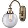 Franklin Restoration Beacon 8" Incandescent Sconce - Brass - Clear Sha