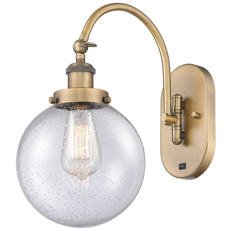 Image 1 Franklin Restoration Beacon 8" Incandescent Sconce - Brass - Seedy Sha