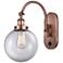 Franklin Restoration Beacon 8" Incandescent Sconce - Copper - Clear Sh