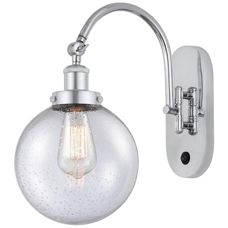 Image 1 Franklin Restoration Beacon 8" LED Sconce - Chrome Finish - Seedy Shad