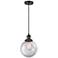 Franklin Restoration Beacon 8" LED Mini Pendant - Matte Black - Clear Shade