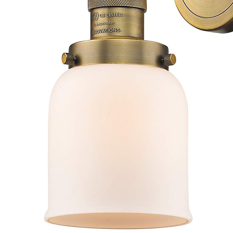 Image 2 Franklin Restoration Bell 10" High Brushed Brass Wall Sconce more views