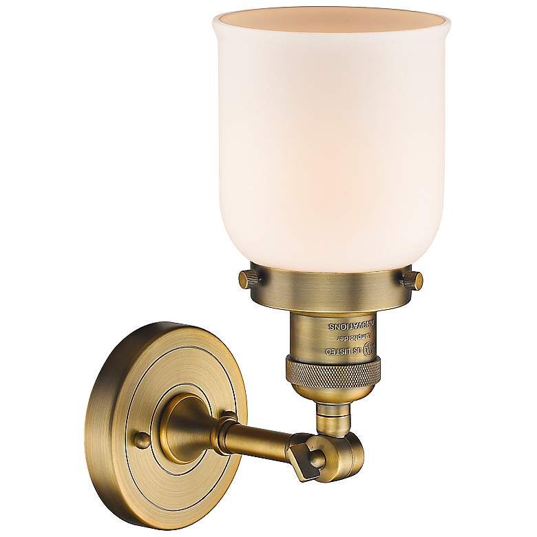 Image 3 Franklin Restoration Bell 10" High Brushed Brass Wall Sconce more views