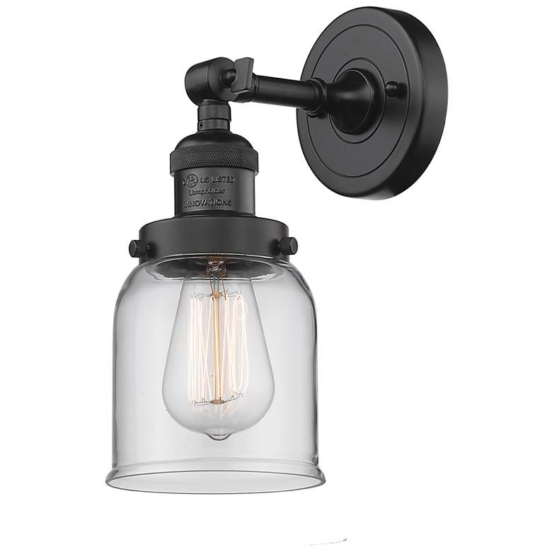 Image 1 Franklin Restoration Bell 10" Oil Rubbed Bronze LED Sconce w/ Clear Sh