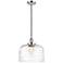 Franklin Restoration Bell 12" Chrome Corded Mini Pendant w/ Deco Shade