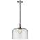 Franklin Restoration Bell 12" Chrome Corded Mini Pendant w/ Seedy Shad