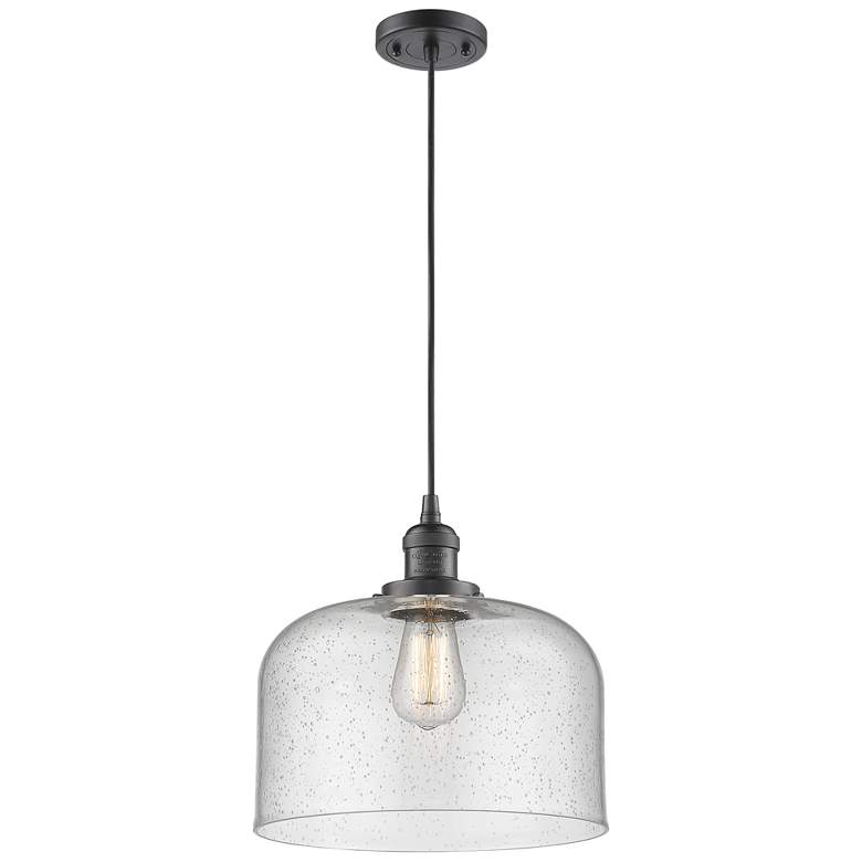 Image 1 Franklin Restoration Bell 12" LED Mini Pendant - Oil Rubbed Bronze - S